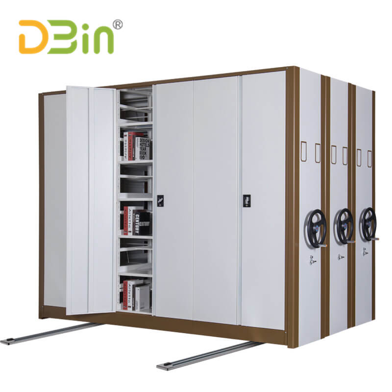 Double Side Storage Hand Push Library Mobile Compator